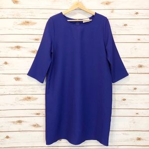 * Everly • 3/4 Sleeve Blue Sheath Dress